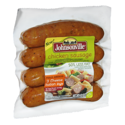 Johnsonville Chicken 3 Cheese Italian Style Sausage