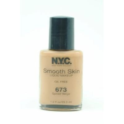 N.Y.C. SMOOTH SKIN LIQUID MAKEUP OIL FREE #H673U SPICED BEIGE