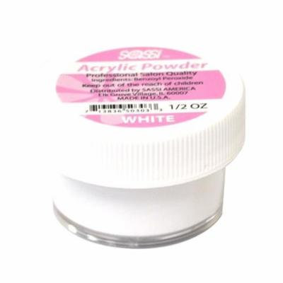 Sassi Acrylic Powder White 0.5oz, Strengthens nail, nail beauty, nail polish, nail art, decorate your nails, cosmetics, nail powder,