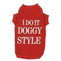 Zack & Zoey Doggy Style Pet Tee Shirt - Red
