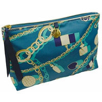 Estée Lauder BlueGreen Gold Cham Design MakeUp Cosmetic Bag