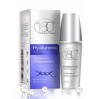 180 Cosmetics - Hyaluronic Acid Serum With Vitamin C - Effective Facial Serum With Hyaluronic Acid For Impressive Results - Best Anti Aging Serum - Pure and Concentrated - Best Anti Wrinkle Serum 1oz