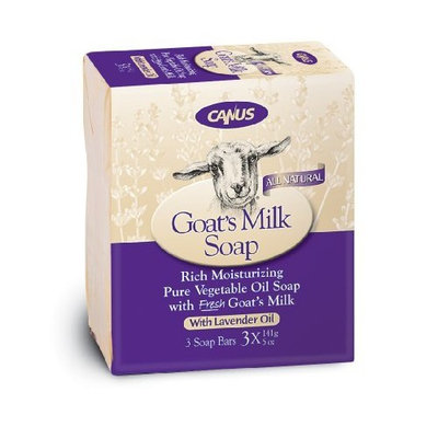Canus Vermont Goat's Milk Bar Soap, Natural Lavender, 5 Ounce (3 Count)