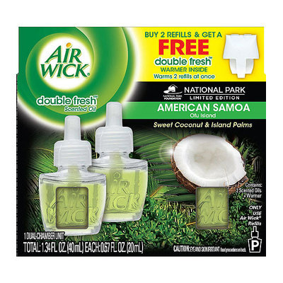 Air Wick American Samoa Sweet Coconut & Island Palms Double Fresh Scented Oil Refills