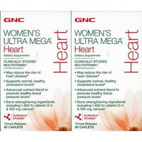 GNC Women's Ultra Mega Heart Multivitamin --2 Bottles each of 90 Caplets