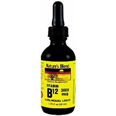 Vitamin B-12 3000mcg Sublingual Drops, Raspberry Flavor 1.75 OZ (PACK OF 2)