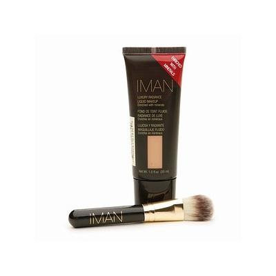 IMAN Luxury Radiance Second to None Liquid Makeup & Brush Set EARTH 2