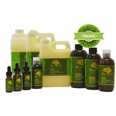 Emu Oil 100% Pure Organic Moisturizing Oil For Face Skin Hair Growth Stretch Marks And More Fully Refined 0.6 Oz Glass Amber Bottle with Glass Dropper