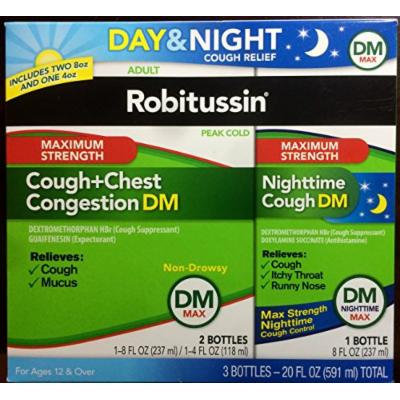 Robitussin Dm Max Day 8oz & 4 Oz. Dm Max Night 8oz, 2.0299999999999998 Pound