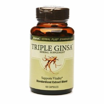GNC Herbal Plus Triple Ginsa, Capsules 100 ea