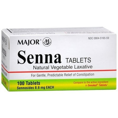 Major Senna Laxative 100 Tablets (Compare to Senokot® Tablets)