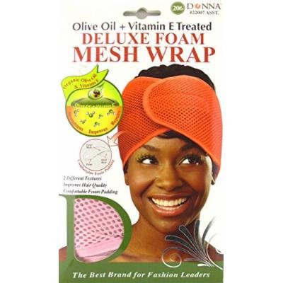 Donna Deluxe Foam Mesh Wrap, Olive Oil + Vitamin E Treated - #22007 Pink