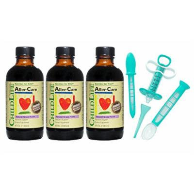 Child Life Aller-Care, 4-Ounce - 3 Pack with Medicine Dispenser Kit