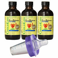 Child Life First Defense, 4-Ounce - 3 Pack with Medicator Medicine Dispenser
