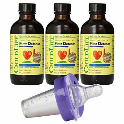 Child Life First Defense, 4-Ounce - 3 Pack with Medicator Medicine Dispenser