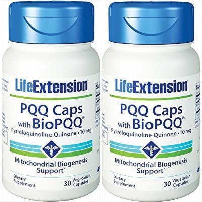 LIFE EXTENSION PQQ CAPS WITH BIOPQQ, 10 mg, 30 capsules, (pack of 2)