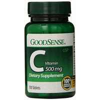 GoodSense Vitamin C Dietary Supplement Tablets, 500 mg, 100 Count
