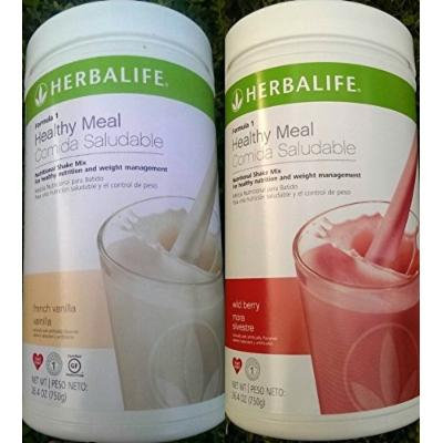 2 HERBALIFE FORMULA 1 NUTRITIONAL SHAKE FRENCH VANILLA AND WILD BERRY MIX Shipped from USA And Fast Shipping