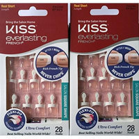 **2-PACK** Kiss Everlasting SQUARE SHAPE Short Nails **NO CHIP GUARANTEE**
