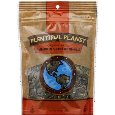 Plentiful Planet Raw Organic Pumpkin Seed Kernels, 10 oz, (Pack of 6)
