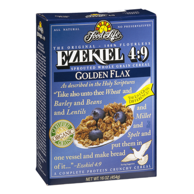 Fit For Life Ezekiel 4:9 Sprouted Whole Grain Cereal Golden Flax