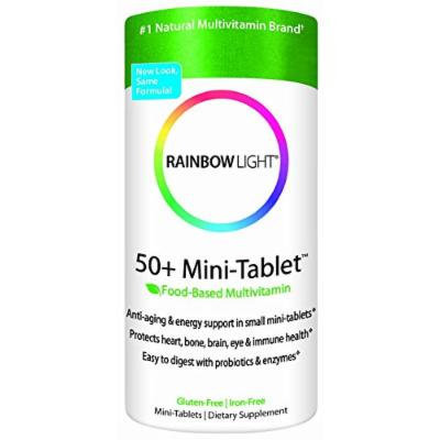 Rainbow Light 50+ Mini-Tablet Multivitamin, 180 Mini-Tablets (180 (Pack of 2))