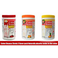 Colon Cleanse Stevia 3 Flavors Pack Naturally Absorbs Toxins in the Colon 255gr