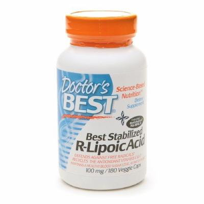 Doctor's Best Best Stabilized R-Lipoic Acid, 100mg, Veggie Caps 180 ea