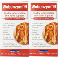 Garden of Life Wobenzym N, 200 Tablets (2 Pack)