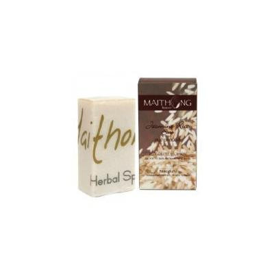Maithong Jasmine Rice Natural Soap Bar Deep Pore Cleansing Pimple Oily Skin Face Aid 100g.