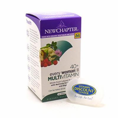 Bundle - 2 Items: 1 Bottle of Every Woman 2 - 40 Plus Whole Food Multi By New Chapter - 96 Tablets and 1 VDC Pill Box