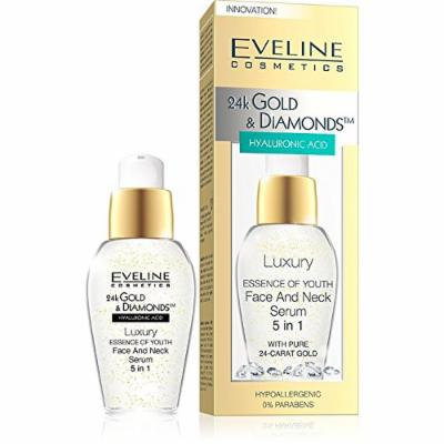 Eveline Cosmetics 24K Gold and Diamond Luxury Essence of the Youth Face and Neck Serum 5 in 1