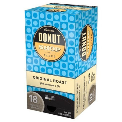 Reunion Island RI58011 Authentic Donut Shop Original Blend Single Cup Coffee Pods, 18-Count