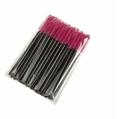 50 wands Pcs Disposable Eyelash Mascara Brushes One-off Makeup Tools Mascara Wand Applicator-Hot pink