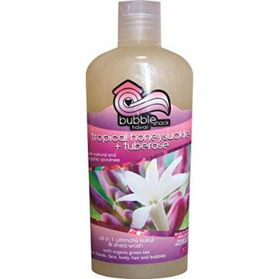 Hawaii Bubble Shack All in 1 Ultimate Kukui & Shea Body Wash Tropical Honeysuckle & Tuberose 4 Bottles