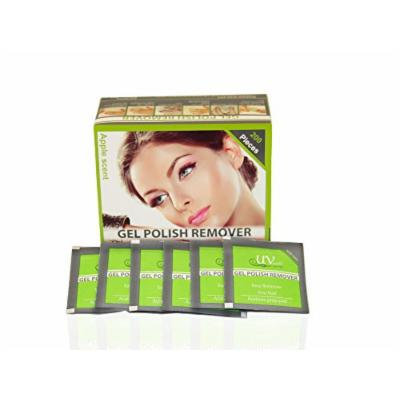 UV-NAILS Lacquer & Gel Polish Remover Pads With Acetone Ready to Use. 200 Pieces Count!!! Apple - Scent