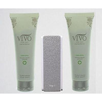 Vivo Per Lei Dead Sea Minerals Hand & Body Lotion - Green Apple, 4 oz/ 120 ml Set of 2 With One Nail BUffer