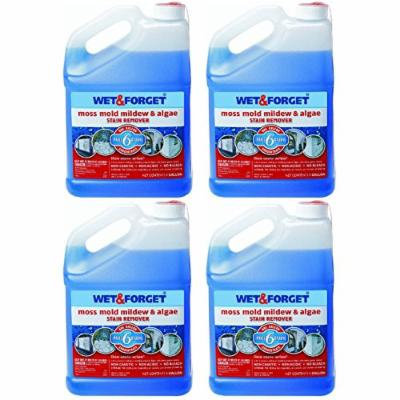 Wet and Forget 800006 1 Gallon Outdoor Moss Mold Mildew Cleaner Remover, 4-Pack