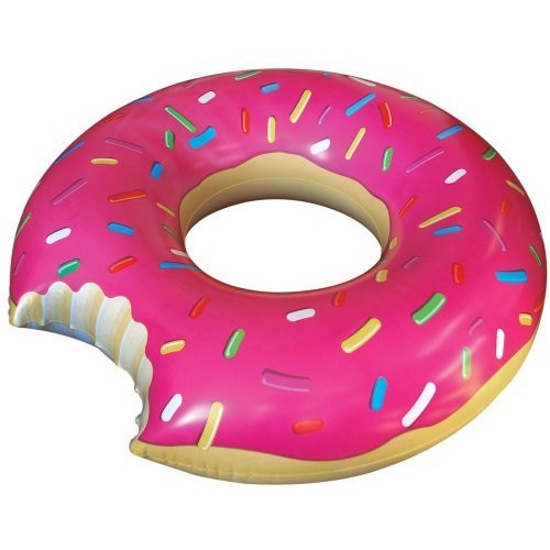 Big Mouth Toys BigMouth Inc Gigantic Donut Pool Float (Strawberry Frosted with Sprinkles)