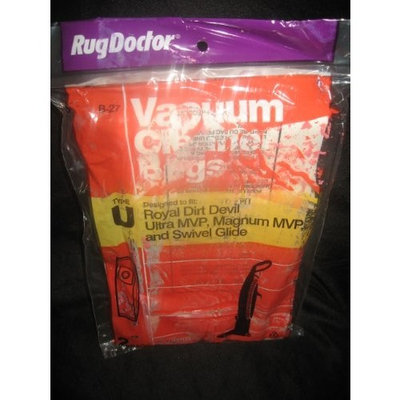 Rug Doctor Vacuum Cleaner Bags-Type U-Fits:Royal Dirt Devil Ultra MVP, Magnum MVP, & Swivel Glide