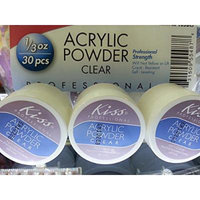 Kiss Nail Acrylic Powder Clear Set of 3
