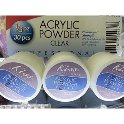 Kiss Nail Acrylic Powder Clear Set of 3