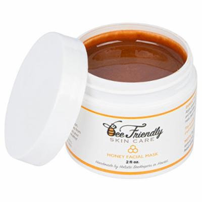 Honey Facial Mask 100% All Natural Raw Honey, French Pink Clay Revitalizing Face Mask by BeeFriendly, Leaves Skin Soft, Smooth, Youthful, Pulls Impurities, Enhances Collagen Production, Clears Acne