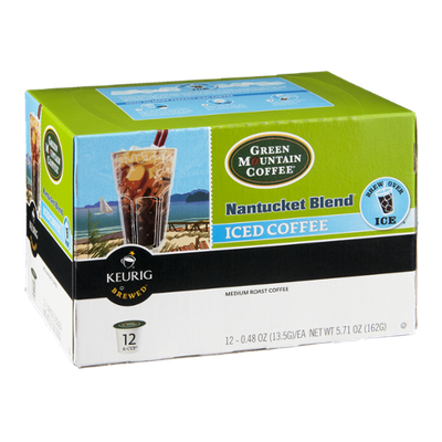 Green Mountain Coffee Keurig Nantucket Blend Iced Coffee Medium Roast K-Cups - 12 CT