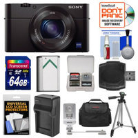 Sony Cyber-Shot DSC-RX100 III Wi-Fi Digital Camera with 64GB Card + Battery & Charger + Case + Tripod + Flash/Video Light + Kit