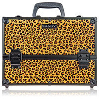 SHANY Essential Pro Makeup Train Case with Shoulder Strap and Locks - Leopard