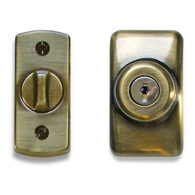Keyed Deadbolt in Antique Brass Finish