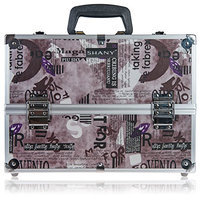 SHANY Essential Pro Makeup Train Case with Shoulder Strap and Locks - BROWN/CREAM