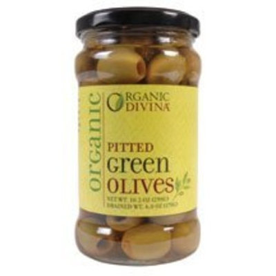 Divina Organic Pitted Halkidiki Olives ( 6x6 OZ) ( Value Bulk Multi-pack)