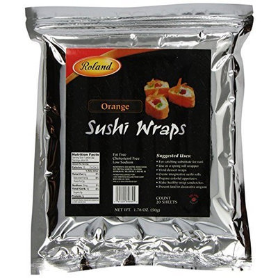 Roland Orange Sushi Wraps, 20 Sheets